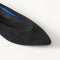 macro | Close up of the toe and vamp on The Point III in ReVelvet Black.