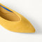macro | Close up of the toe and vamp on The Point III in ReVelvet Saffron.