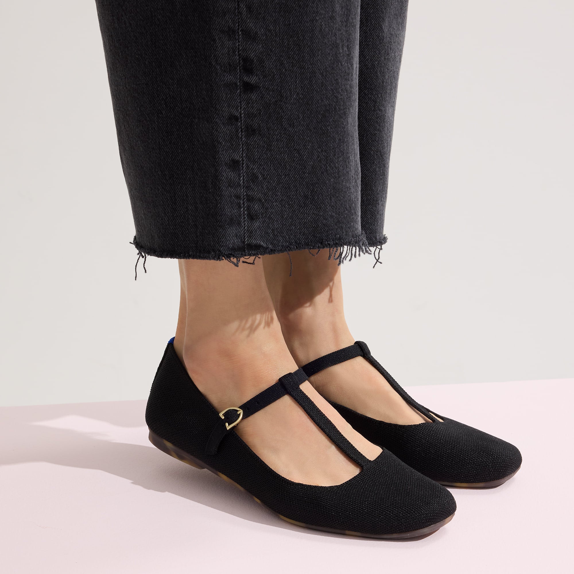 The T-Strap Mary Jane in Black | Women display picture 1