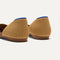 Close up of the back heel of The D'Orsay Point in Camel Crochet