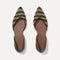 The D'Orsay Point in Shortbread Stripe shown from the top.