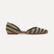 The D'Orsay Point in Shortbread Stripe shown from the side. 