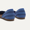 Close up of the back heel of The D'Orsay Point in Sea Stripe.
