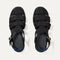 The Fisherman Sandal in Black shown from the top.