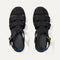 The Fisherman Sandal in Black shown from the top.
