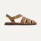 The Fisherman Sandal in Pecan shown from the side. 