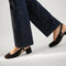 hover | Model wearing The Heel Ballet Slingback in Black.
