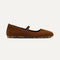 The Max Square Mary Jane in ReVelvet Russet shown from the side.