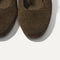 Close up of the toe and vamp of The Double Buckle Mary Jane in ReVelvet Bistro.