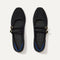 The Double Buckle Mary Jane in ReVelvet™ Black shown from the top.