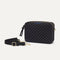 The Crossbody Camera Bag in Black Sand shown by itself with removable strap. 