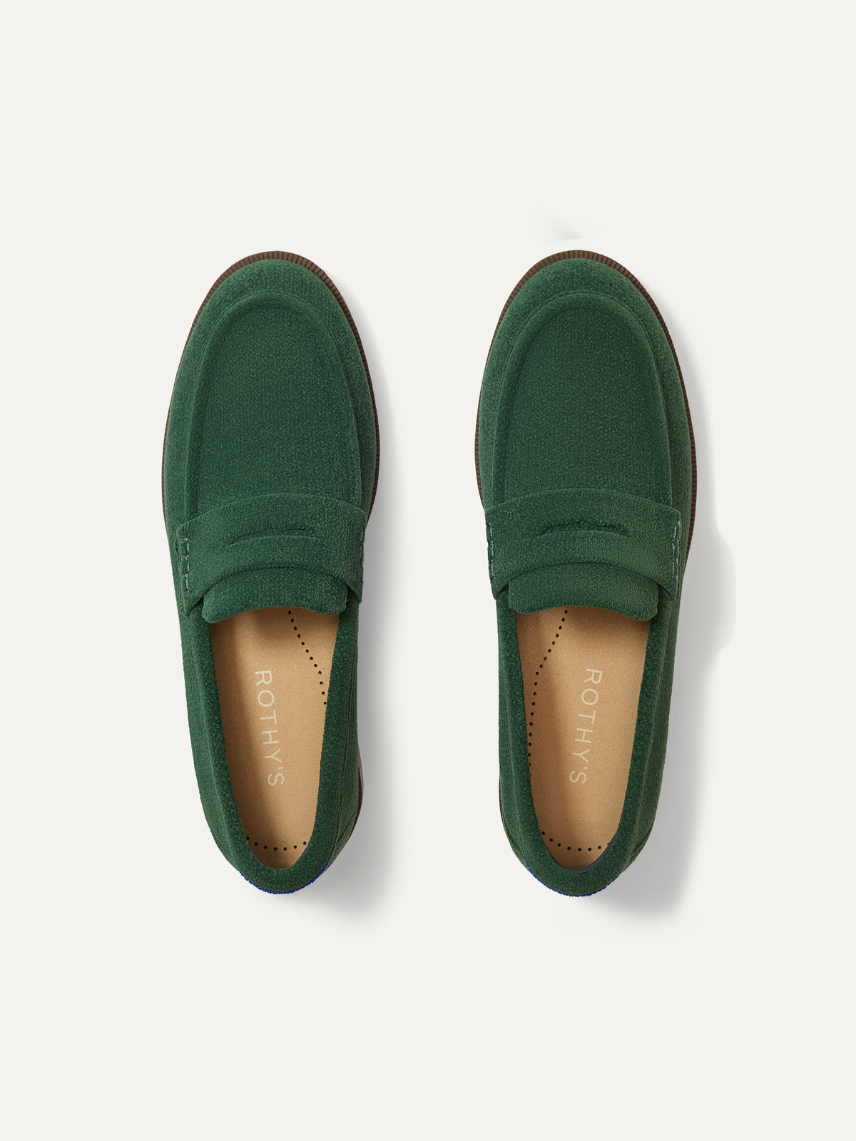 The Penny Loafer in ReVelvet Woodland view from the top. 