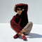 Alternate view of a model wearing The Penny Loafer in ReVelvet™ Syrah. 