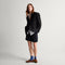 model | Alternate view of a model wearing The Penny Loafer in ReVelvet Russet. 