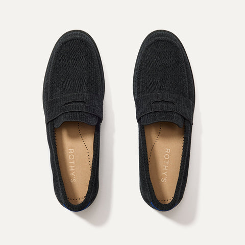 The ReVelvet™ Penny Loafer in ReVelvet™ Black for Women Rothy's