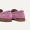 Close up of the heel of The Penny Loafer in ReVelvet™ Lilac. 