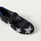 Close up of the toe and vamp of The Kids Mary Jane in ReVelvet™ Metallic Stardust.