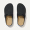 The Braid Clog in Black shown from the top. 