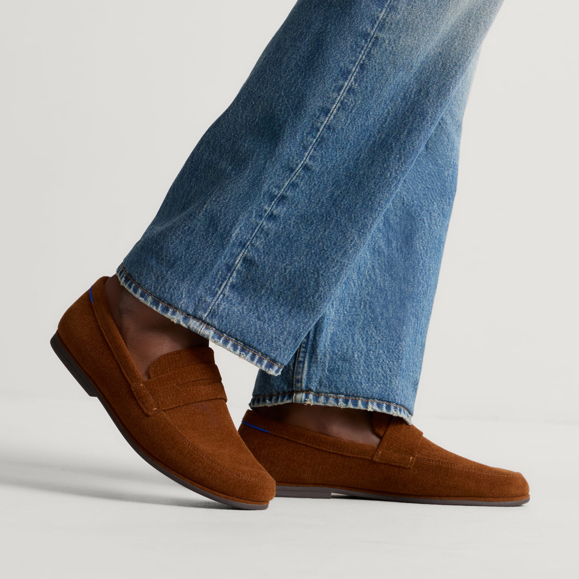 Rothys The Penny Loafer Mens 11.5 Portobello Washable Knit Shoes The Penny Loafer in Portobello for Women | Rothy main image 3