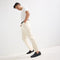 Alternate view of a model wearing The Ravello Penny Loafer in Black. 