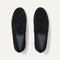 The Ravello Penny Loafer in ReVelvet™ Black shown from the top. 