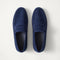 The Ravello Penny Loafer in Deep Navy shown from the top. 