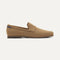 The Ravello Penny Loafer in Morel shown from the side. 