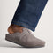 hover | Model wearing The Teddy Men's Clog in Ash Herringbone.