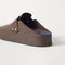 Close up of the heel of The Teddy Men's Clog, with Rothy's signature blue halo. 