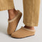 hover | Model wearing The Après Clog in ReVelvet Pecan.