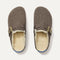 The Cozy Buckle Clog in Porcini shown from the top. 