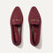 The Double Bit Loafer in Deep Maroon shown from the top. 