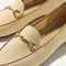 Close up of the bit hardware and vamp of The Double Bit Loafer in Sand Dollar. 