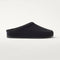 The Casual Clog in ReVelvet™ Black shown from the side. 