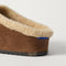 Close up of the heel of The Après Clog in ReVelvet Cinnamon.