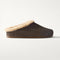side | The Après Clog in ReVelvet Slate Herringbone shown from the side.