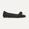 The Knot Ballet Flat in Black shown from the side. 