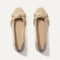 The Knot Ballet Flat in Ecru shown from the top. 