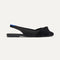 The Twist Point Slingback in Black shown from the side. 