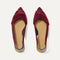The Twist Point Slingback in Cabernet shown from the top.