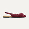 The Twist Point Slingback in Cabernet shown from the side. 