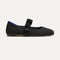 The Kids Tux Bow Mary Jane in Black shown from the side.
