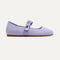 The Kids Tux Bow Mary Jane in Soft Orchid shown from the side.