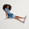 Alternate view of a model wearing The Kids Tux Bow Mary Jane in Soft Orchid.