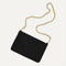hover | Overlay:: Shown with The Shoulder Strap. Sold separately. | Alt::The Convertible Clutch in Black Espresso Open-Knit, focusing on the chain strap. 