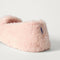 Close up of the heel of The Teddy Slipper in Sugar Cookie.