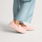 hover | Model wearing The Teddy Slipper in Sugar Cookie.