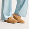 hover | Model wearing The Teddy Slipper in Wren.