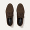 The Lug Oxford in Dark Chocolate shown from the top. 