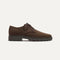 The Lug Oxford in Dark Chocolate shown from the side. 